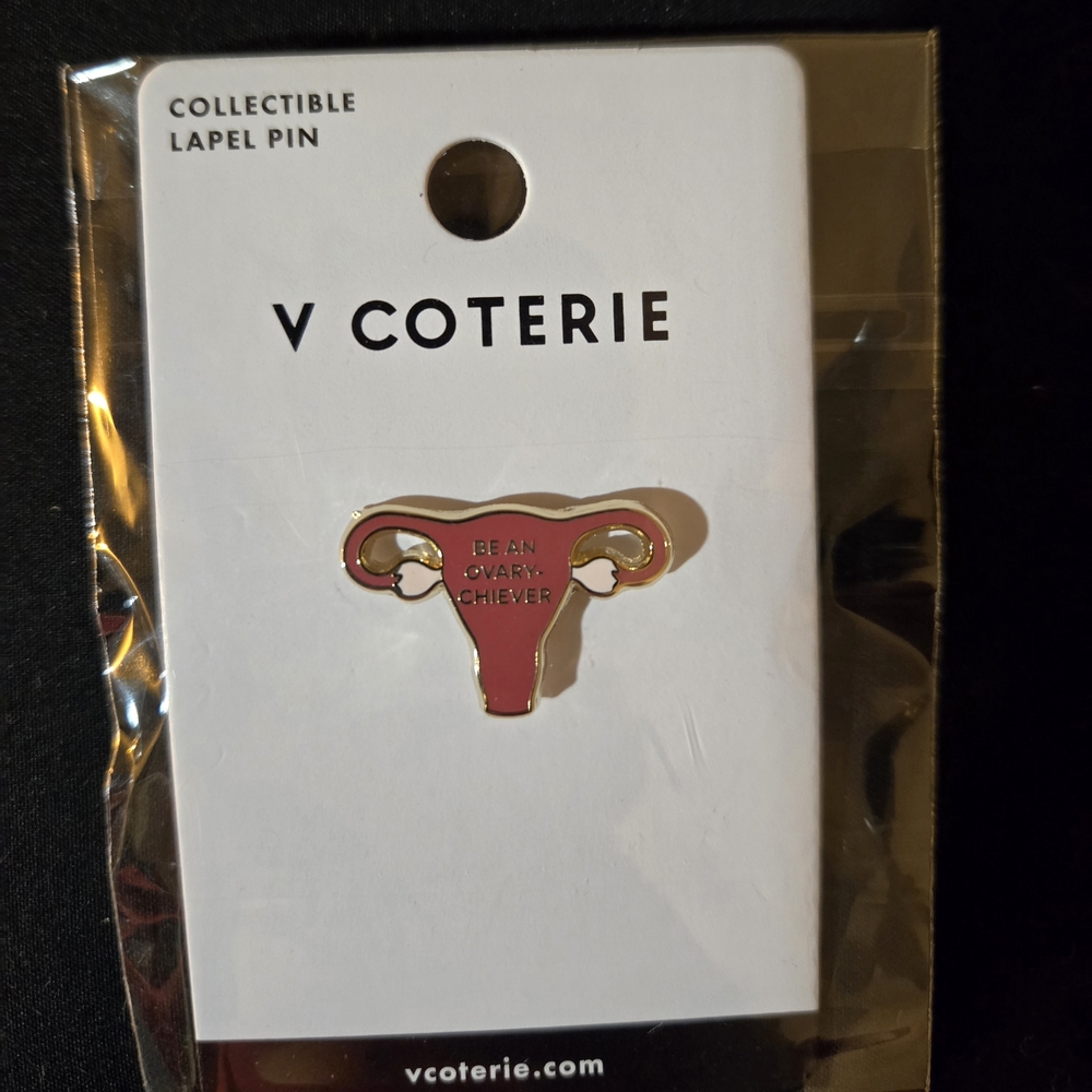 Figs V Coterie Ovarychiever Enamel Pin